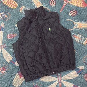 Polo Ralph Lauren down vest black with lime green pony L